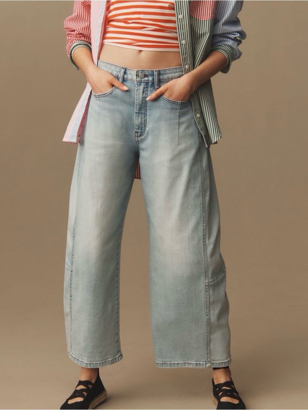 Anthropologie Pilcro The Kenna Mid-Rise Heritage Barrel Jeans